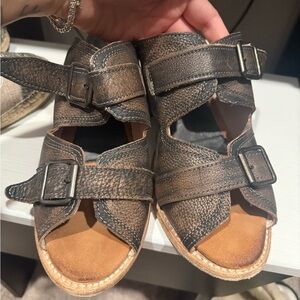 Freebird Dark Brown Leather Sandals